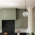 Modern Seeded Glass Globe Pendant Light Kitchen Island, Black